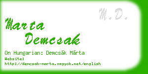 marta demcsak business card