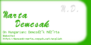 marta demcsak business card